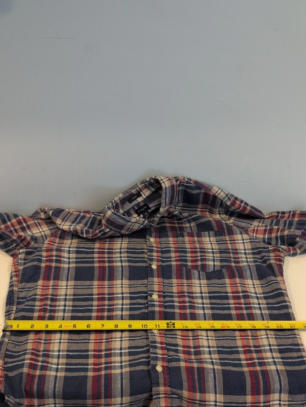 J. Crew Mens Large Slim Linen-Cotton Short Sleeve Button Down Shirt Style #A0560